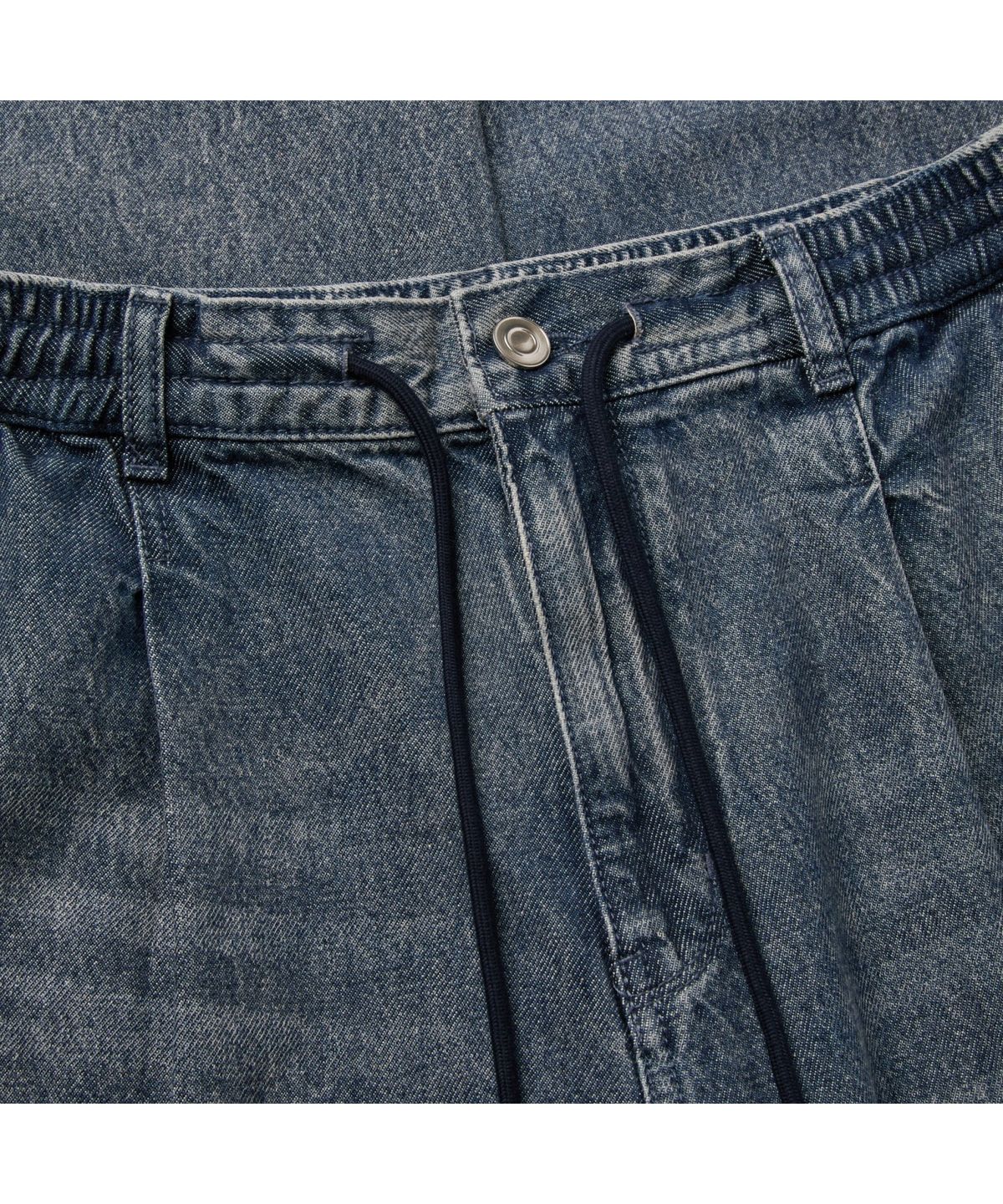 커스텀멜로우(CUSTOMELLOW) Blue Loose Fit Drawstring Jeans CWPAM26385BUX