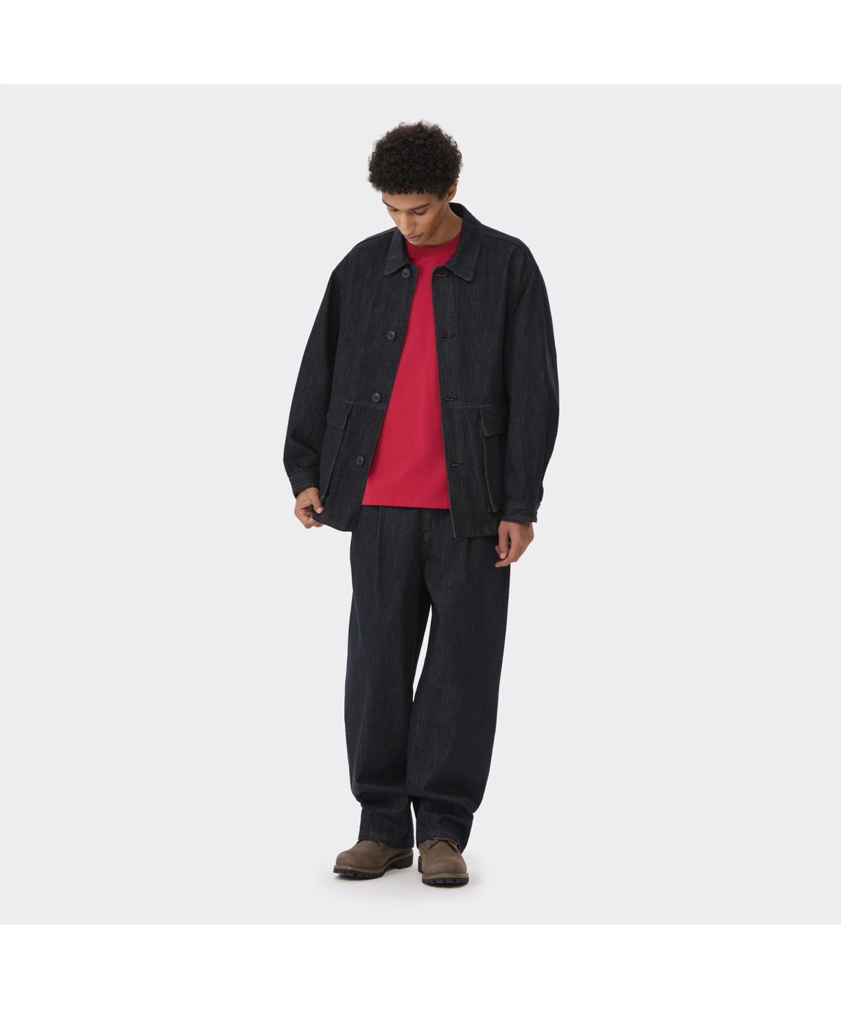 커스텀멜로우(CUSTOMELLOW) Blue One Tuck Jeans CWPAM26389BUX