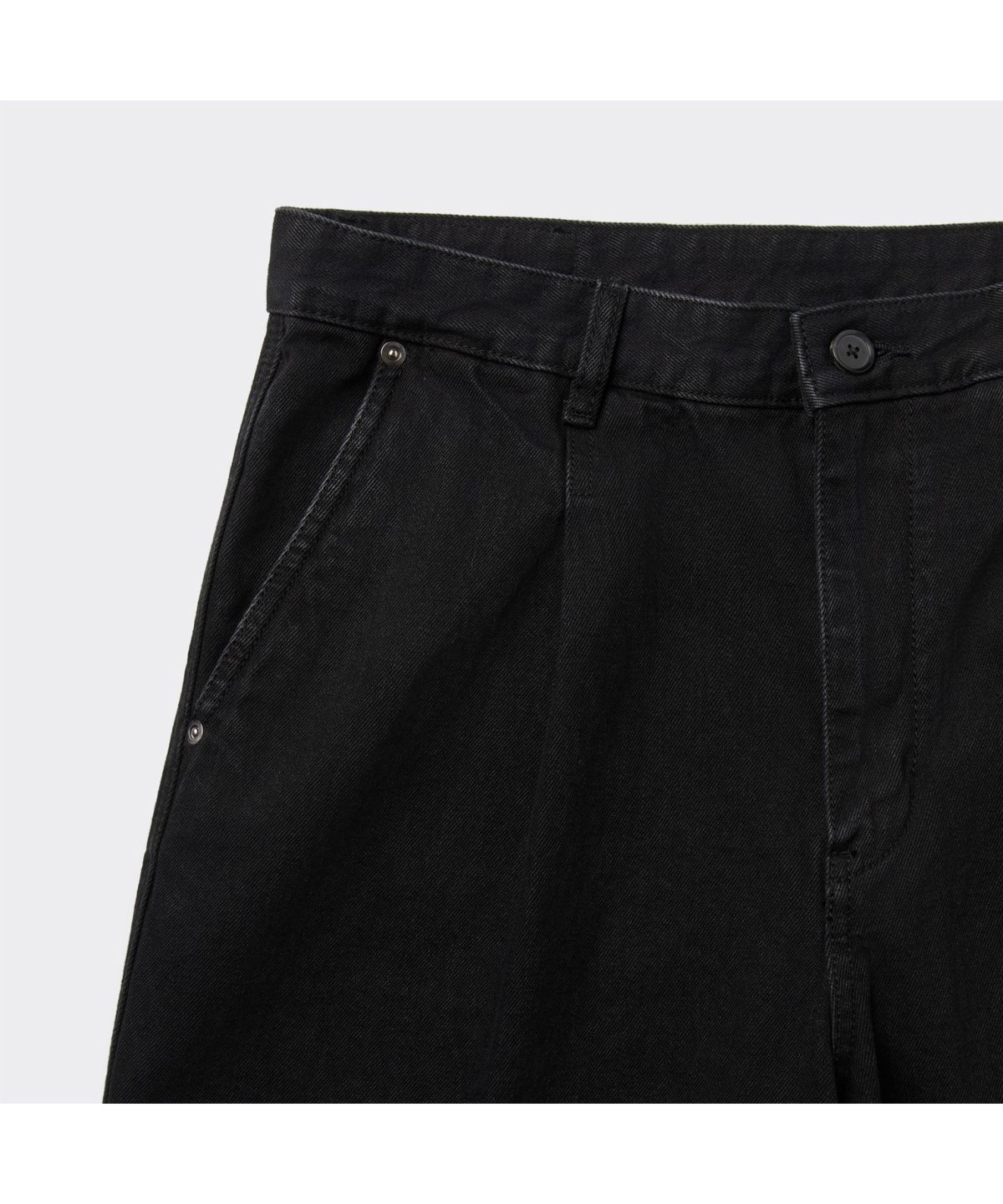 커스텀멜로우(CUSTOMELLOW) Black One Tuck Jeans CWPAM26390BKX