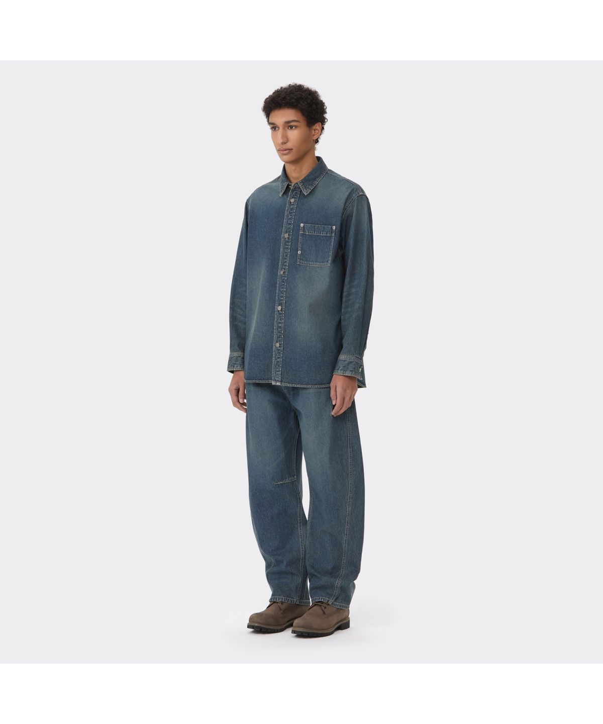 커스텀멜로우(CUSTOMELLOW) Blue Curved Jeans CWPAM26391BUX