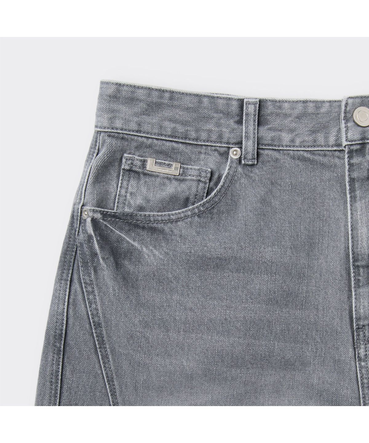 커스텀멜로우(CUSTOMELLOW) Grey Curved Jeans CWPAM26392GYX