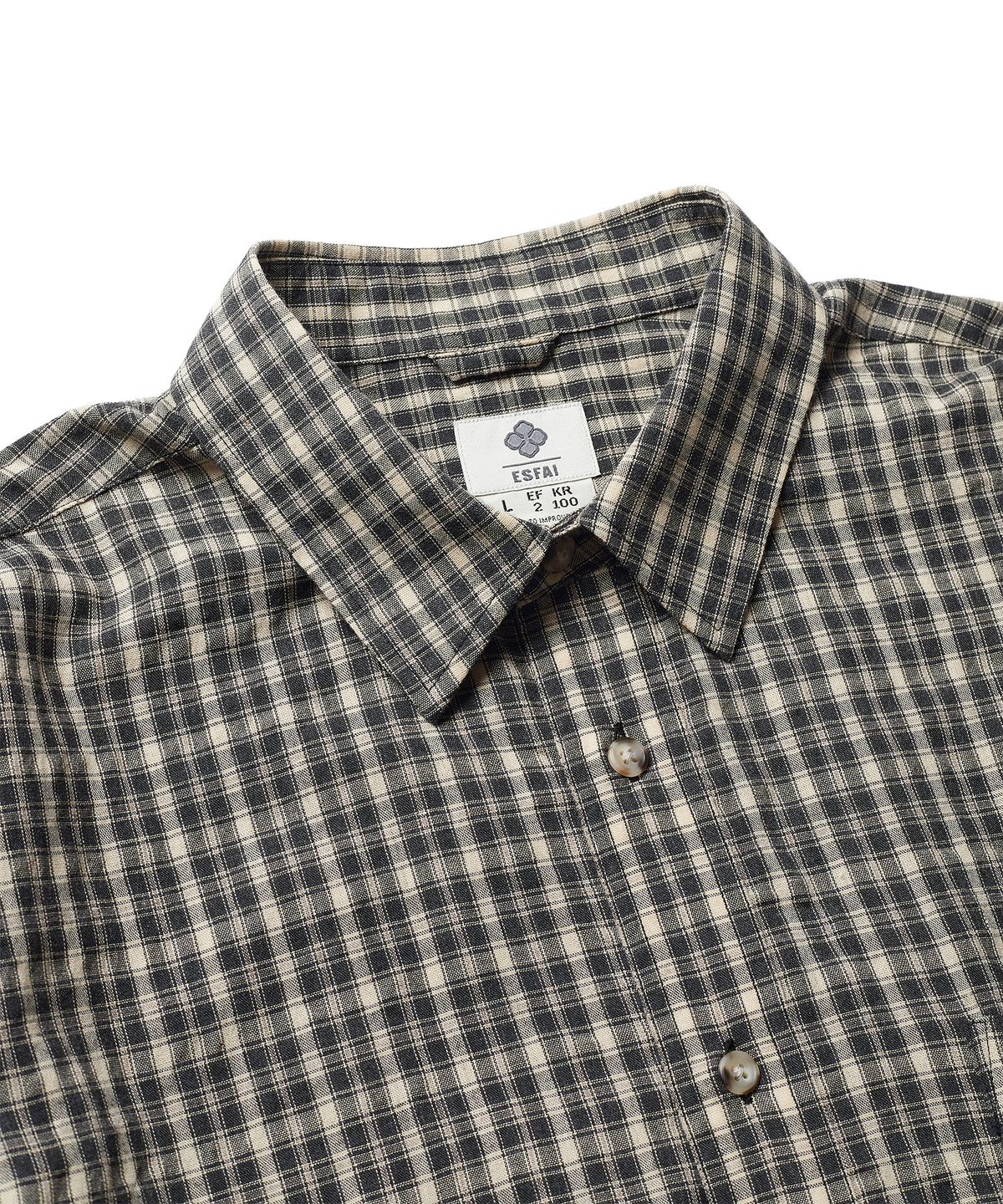 에스파이(ESFAI) VINTAGE L/S SHIRT (CHARCOAL)
