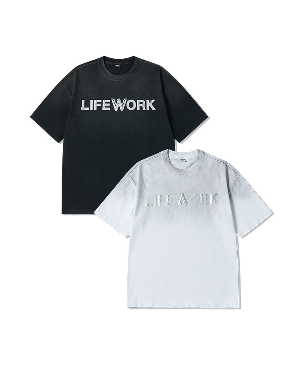 라이프워크(LIFEWORK) 빈티지 테이프 그래픽 반팔 티셔츠