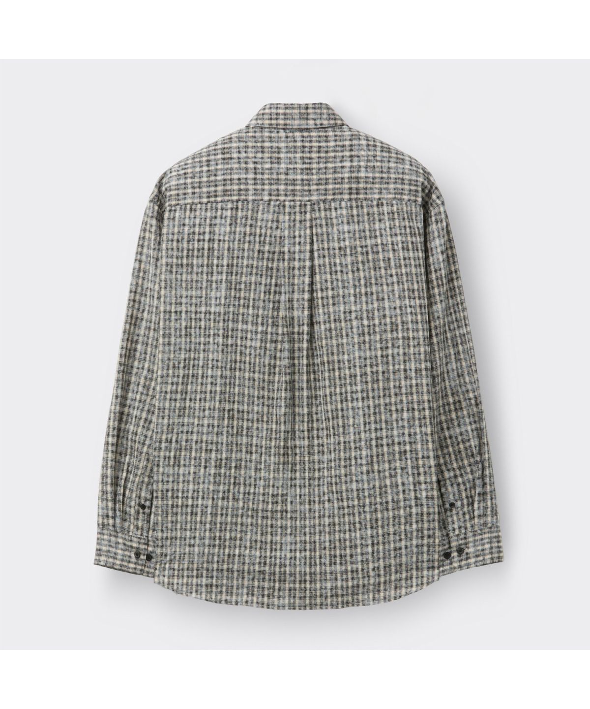 커스텀멜로우(CUSTOMELLOW) Black Oversized Fit Check Shirt CWSAM26205BKX