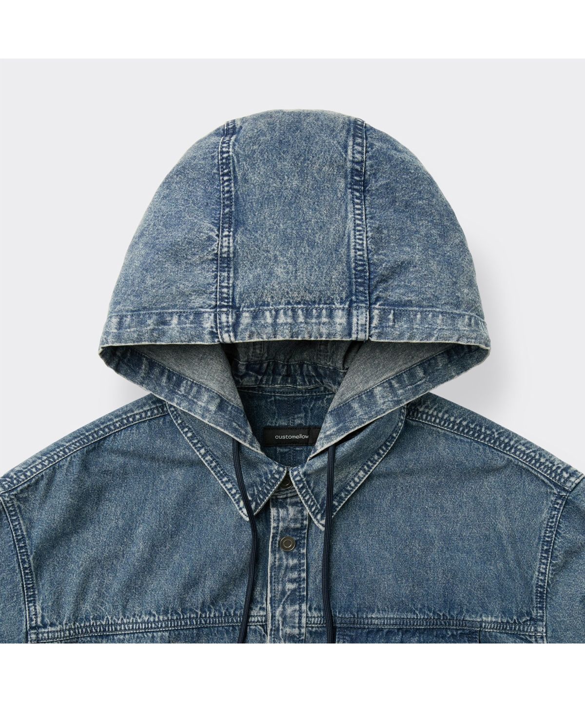 커스텀멜로우(CUSTOMELLOW) Blue Hood Denim Shirt CWSAM26191BUX