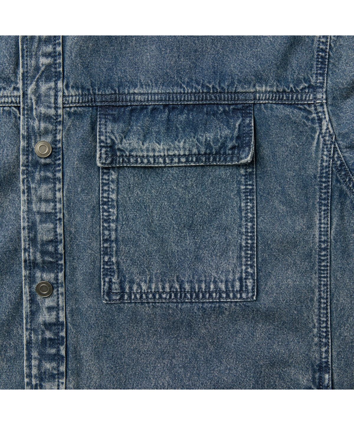 커스텀멜로우(CUSTOMELLOW) Blue Hood Denim Shirt CWSAM26191BUX
