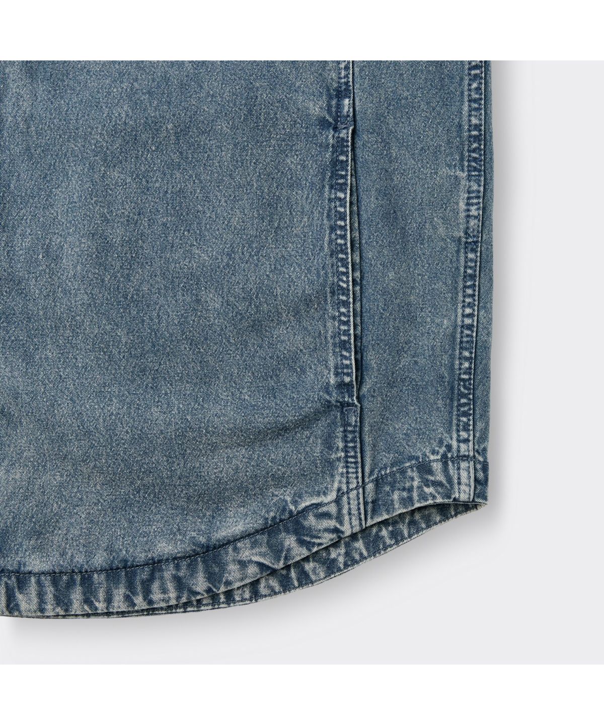 커스텀멜로우(CUSTOMELLOW) Blue Hood Denim Shirt CWSAM26191BUX