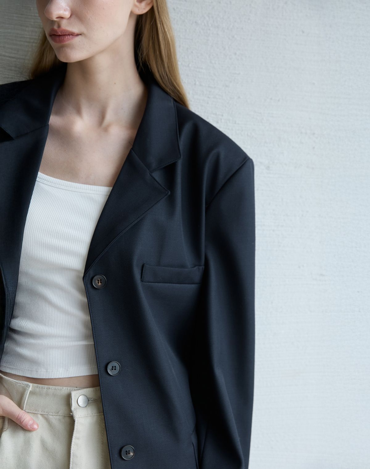 누토프(NUTOFFE) Classic Wool Jacket_Navy