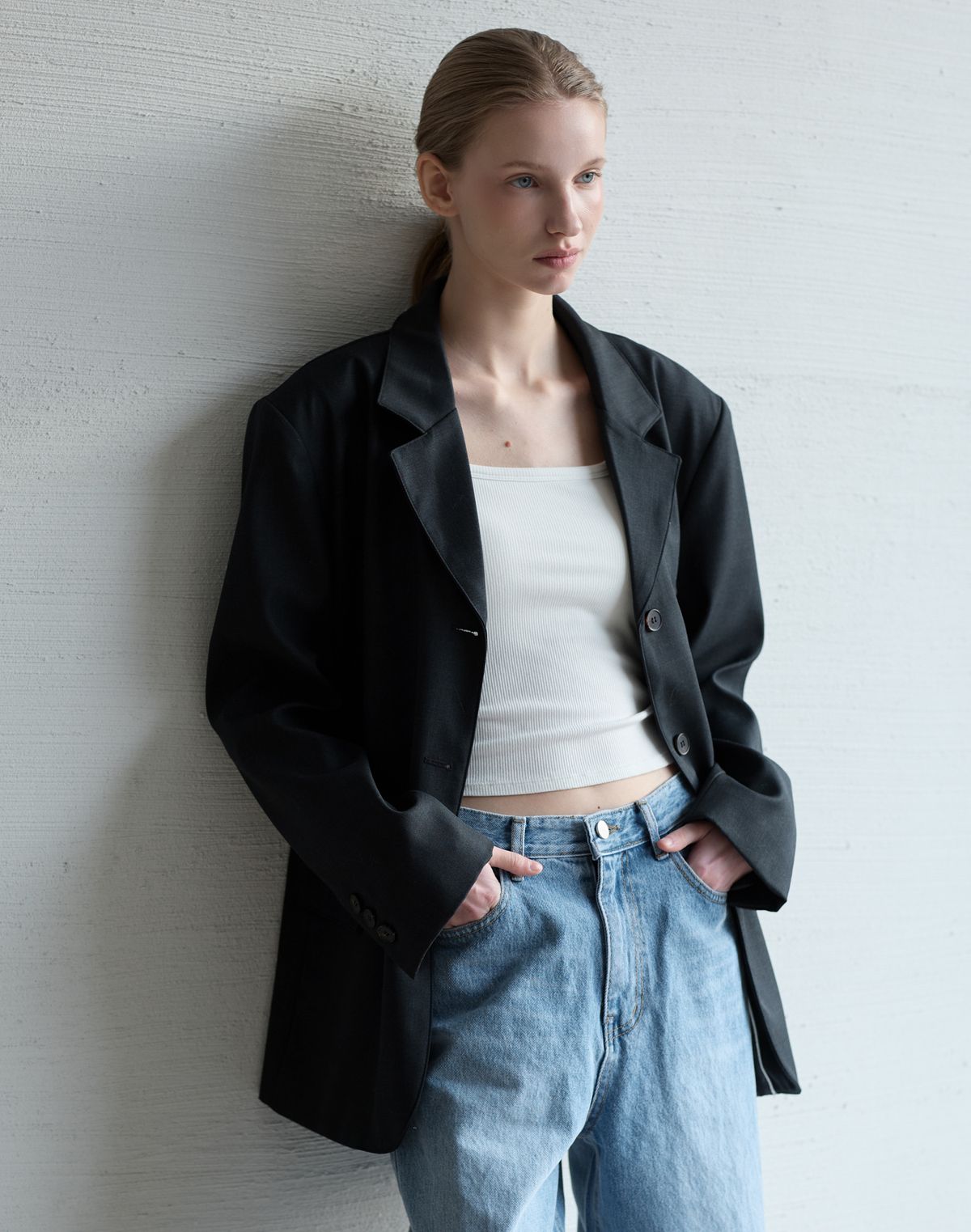 누토프(NUTOFFE) Classic Wool Jacket_Dark Gray