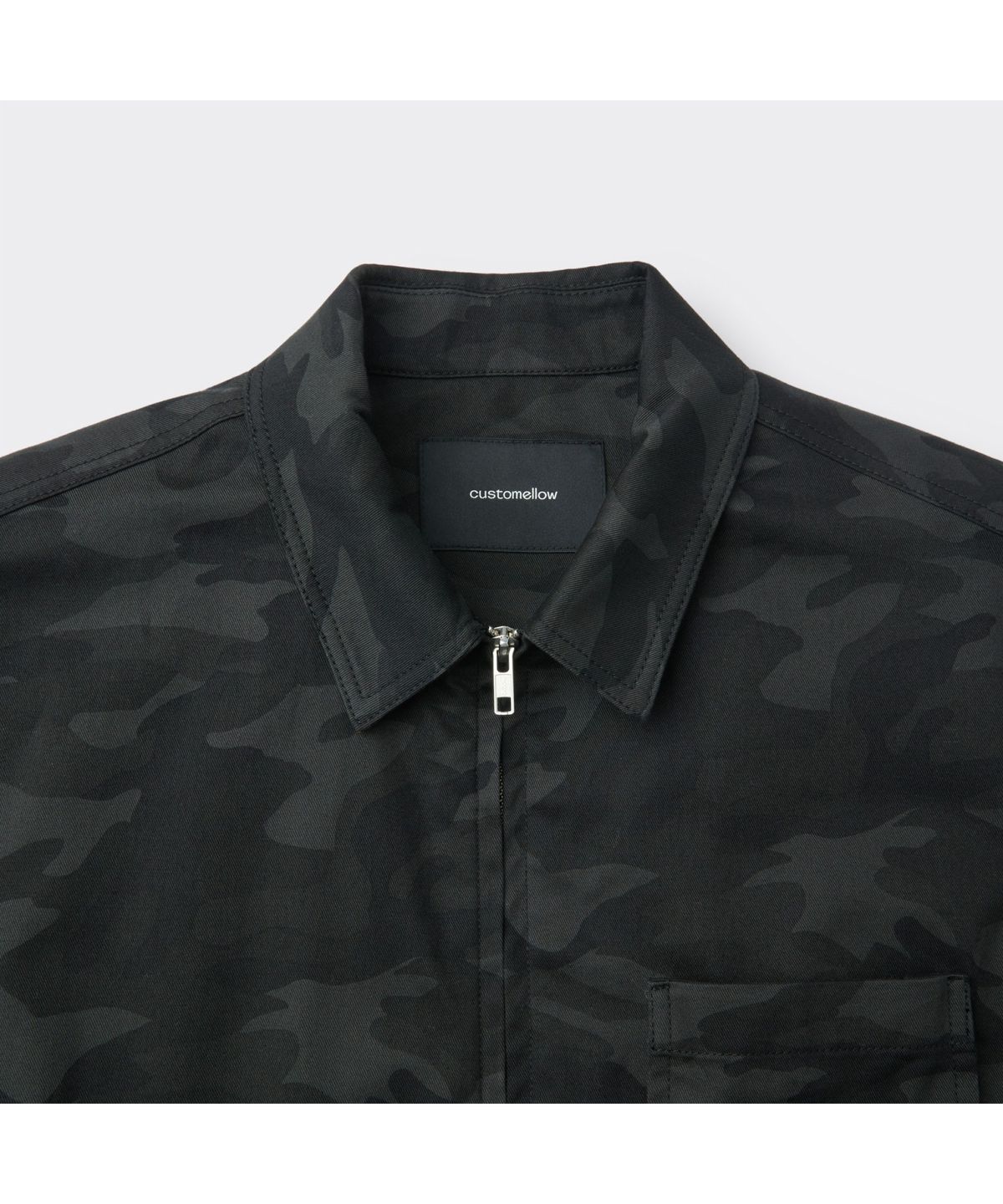 커스텀멜로우(CUSTOMELLOW) Dark Grey Camouflage Zip-Up Shirt CWSAM26123GYX