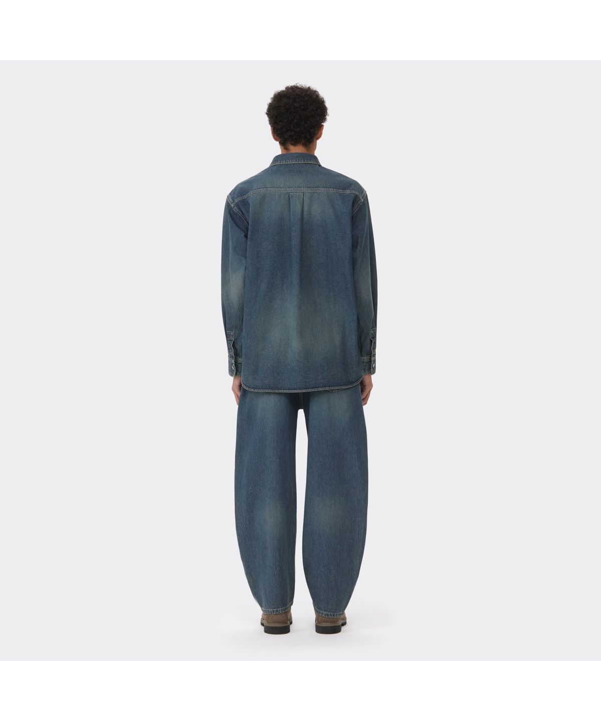 커스텀멜로우(CUSTOMELLOW) Blue Regular Fit Pocket Detail Denim Shirt CWSAM26223BUX
