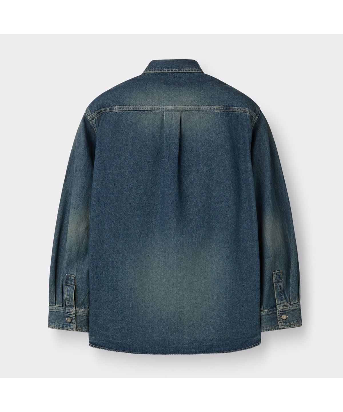 커스텀멜로우(CUSTOMELLOW) Blue Regular Fit Pocket Detail Denim Shirt CWSAM26223BUX