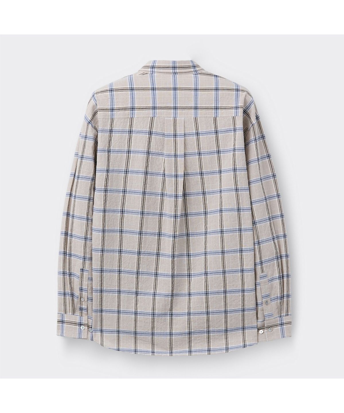 커스텀멜로우(CUSTOMELLOW) Ivory Oversized Fit Check Shirt CWSAM26202IVX