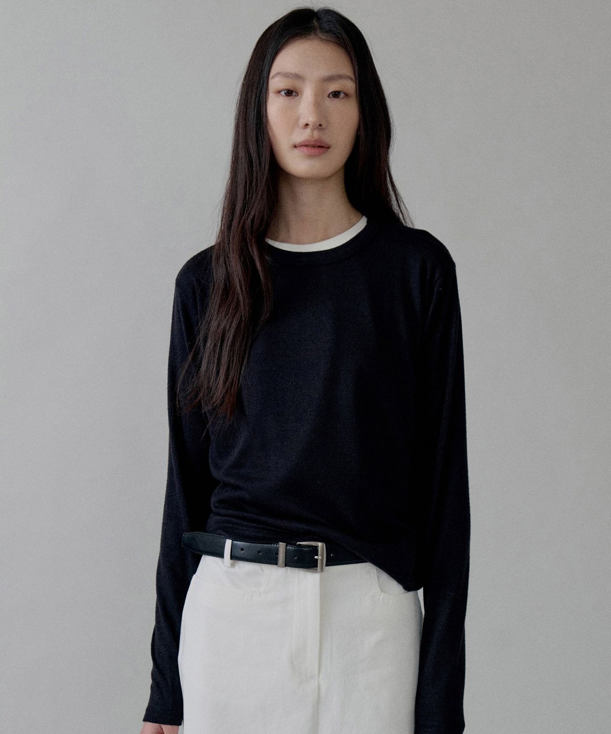 스텝어라운드(STEP AROUND) Basic Crop Round Tee_3 COLORS