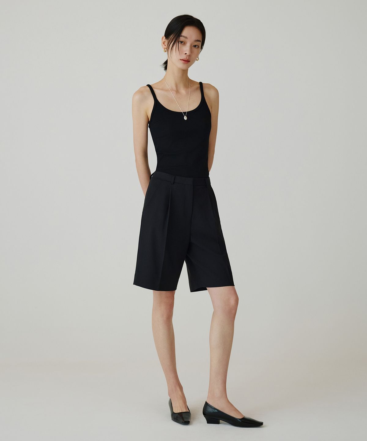 시야쥬(SIYAZU) SITP5270 컴포트 U넥 나시탑_Black