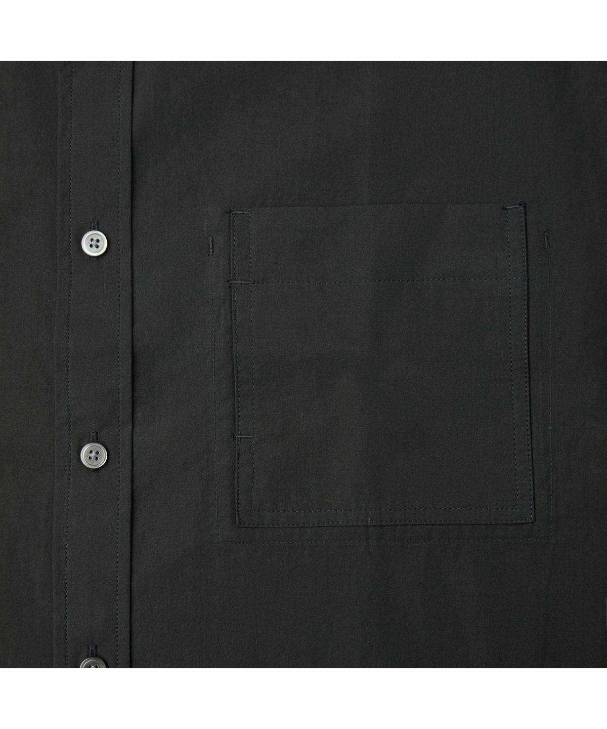 커스텀멜로우(CUSTOMELLOW) Black Regular Fit Pocket Detail Shirt CWSAM26221BKX