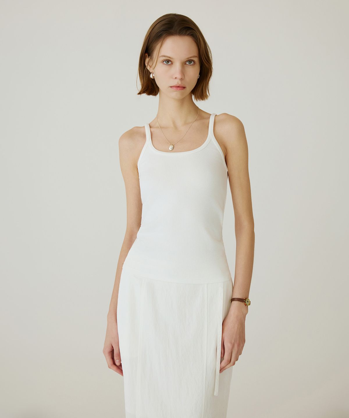 시야쥬(SIYAZU) SITP5270 컴포트 U넥 나시탑_Ivory