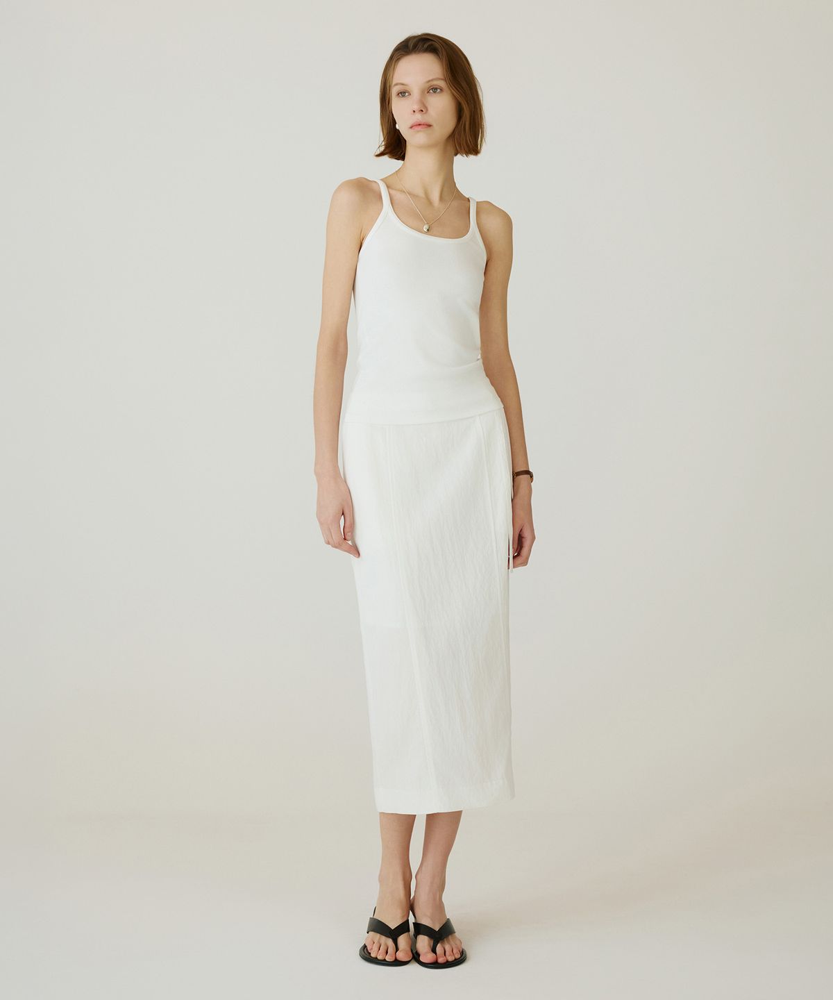 시야쥬(SIYAZU) SITP5270 컴포트 U넥 나시탑_Ivory