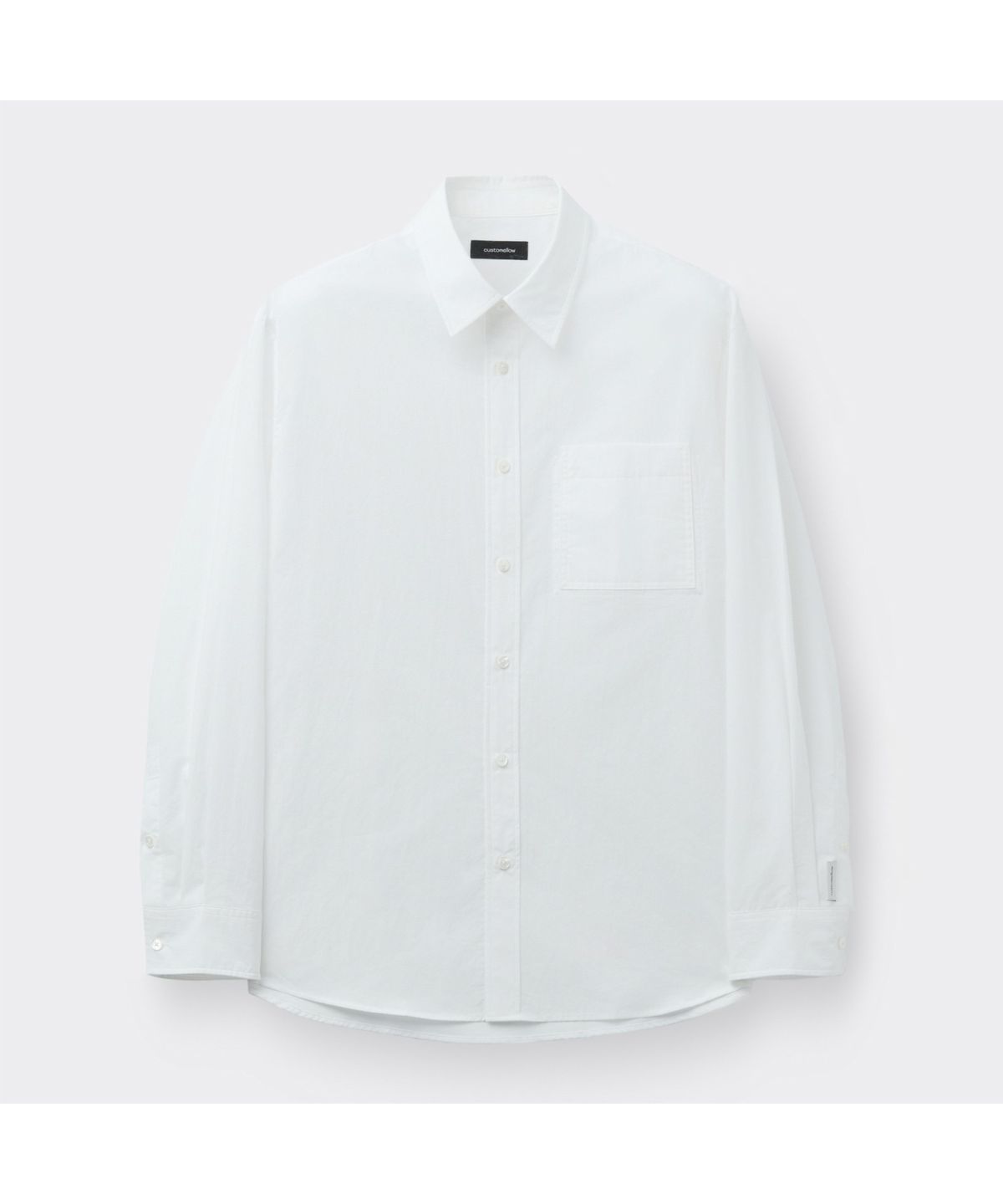 커스텀멜로우(CUSTOMELLOW) White Regular Fit Pocket Detail Shirt CWSAM26221WHX