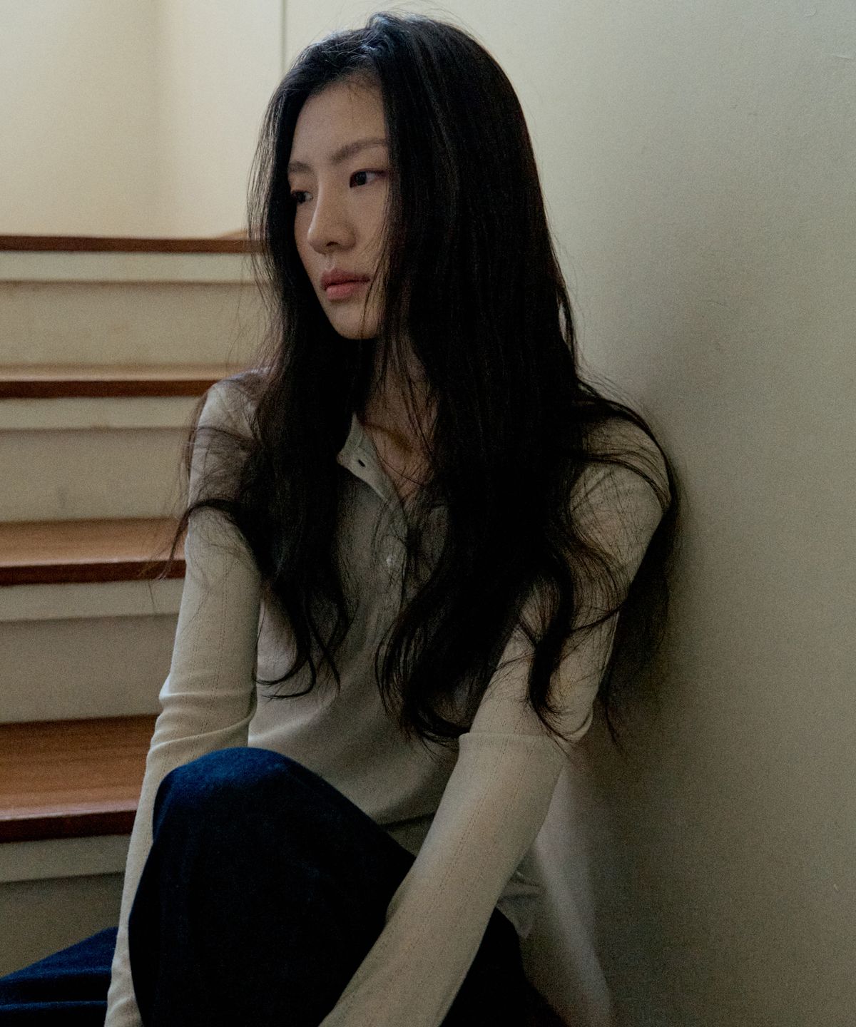 스텝어라운드(STEP AROUND) Henley Long Sleeve Tee_3 COLORS