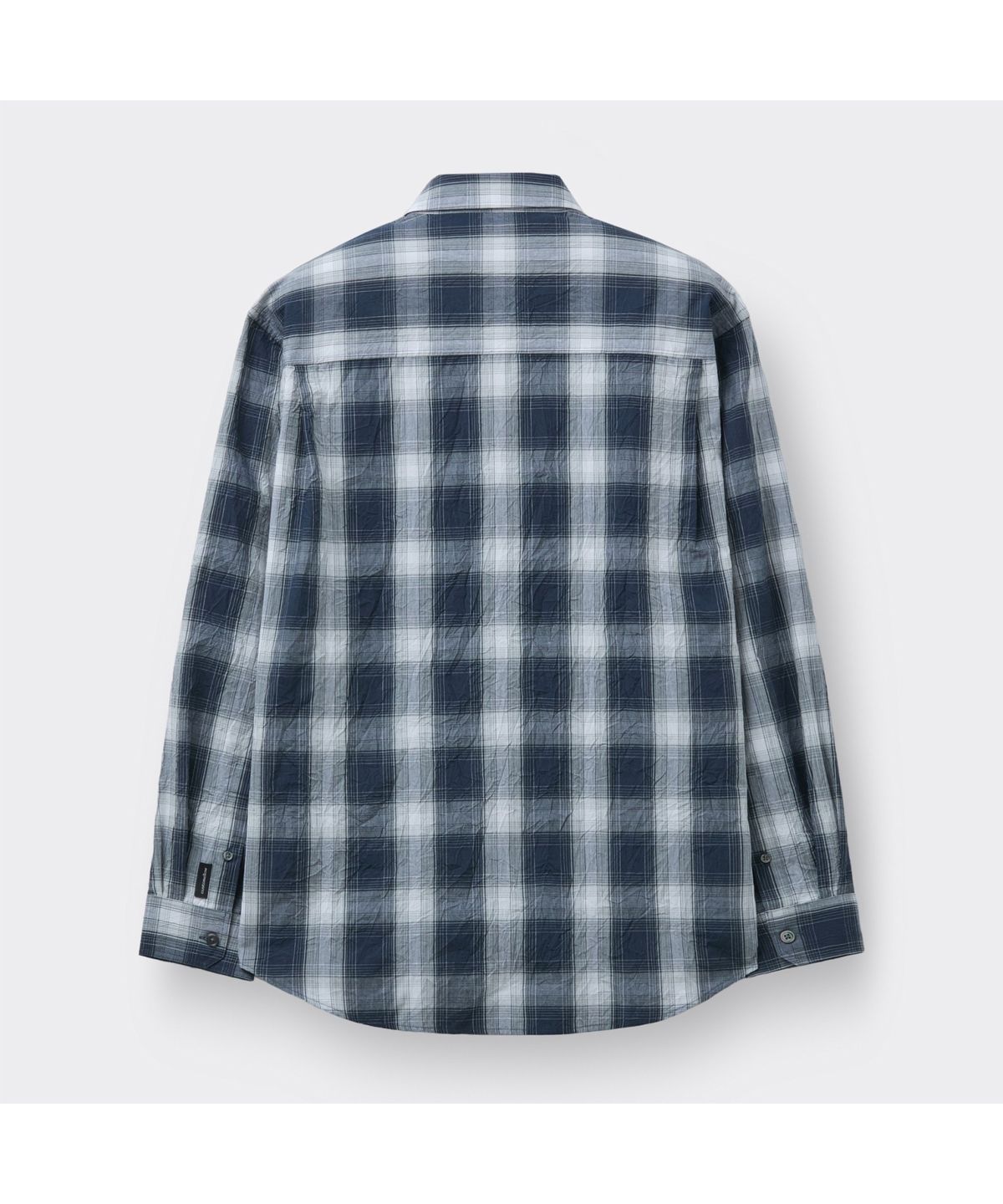 커스텀멜로우(CUSTOMELLOW) Navy Relaxed Fit Check Shirt CWSAM26222NYX