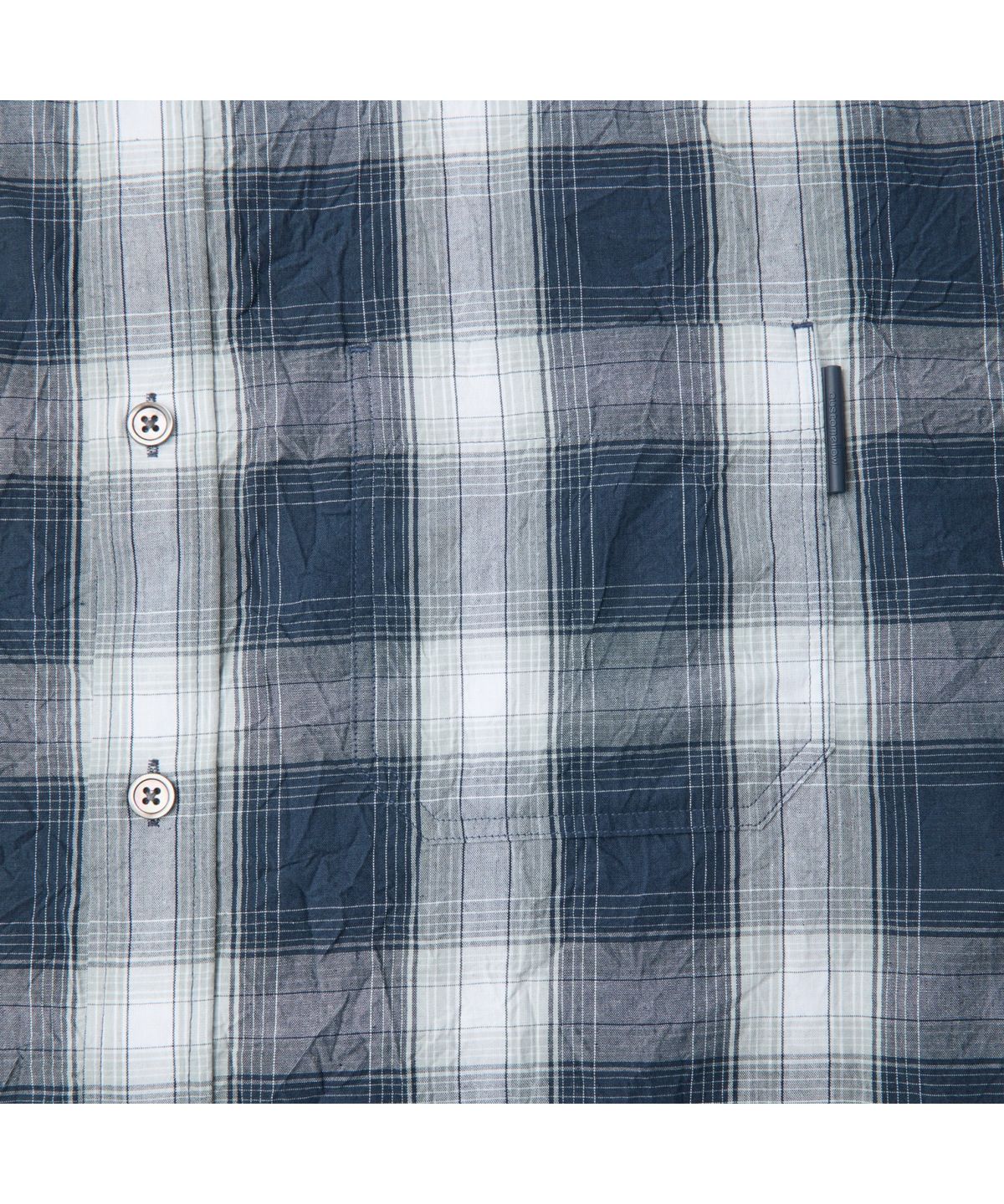 커스텀멜로우(CUSTOMELLOW) Navy Relaxed Fit Check Shirt CWSAM26222NYX