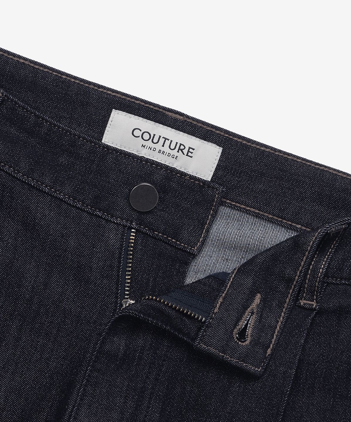 마인드브릿지(MINDBRIDGE) [COUTURE]논 페이드 와이드 원턱 데님 팬츠