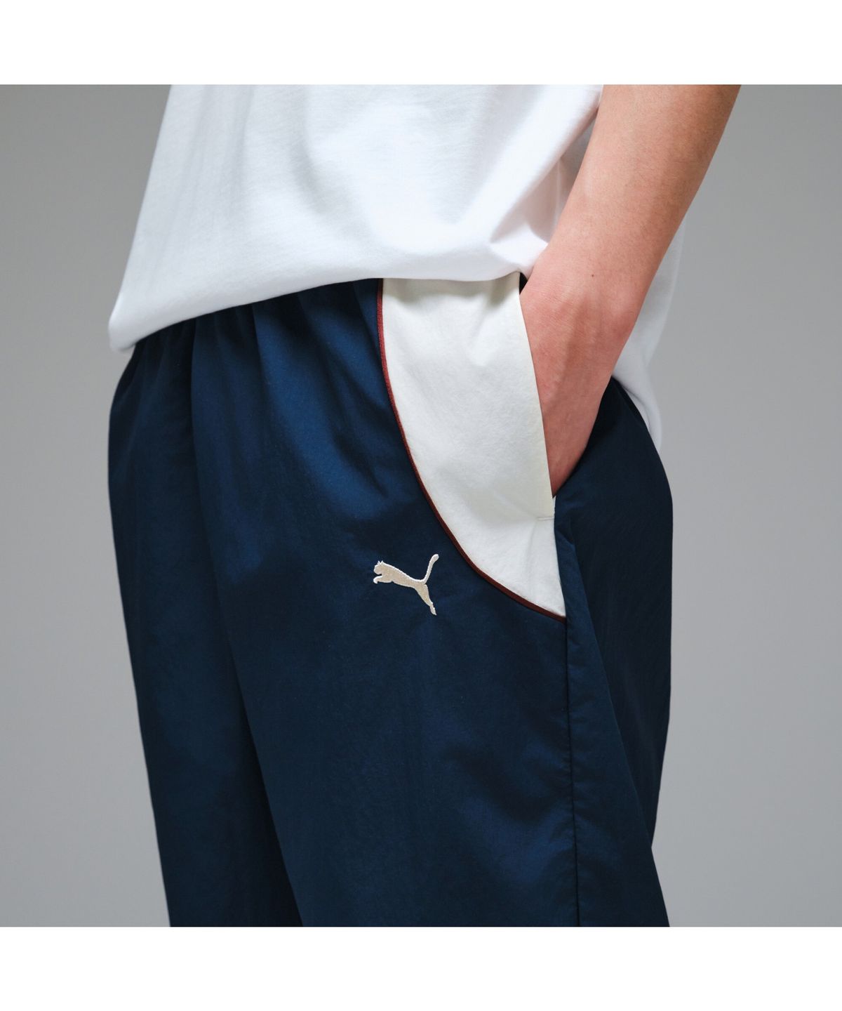 푸마(PUMA) 헤리티지 풋볼 우븐 칼라블럭 팬츠 HERITAGE FOOTBALL COLORBLOCK PANTS WV (63628214)