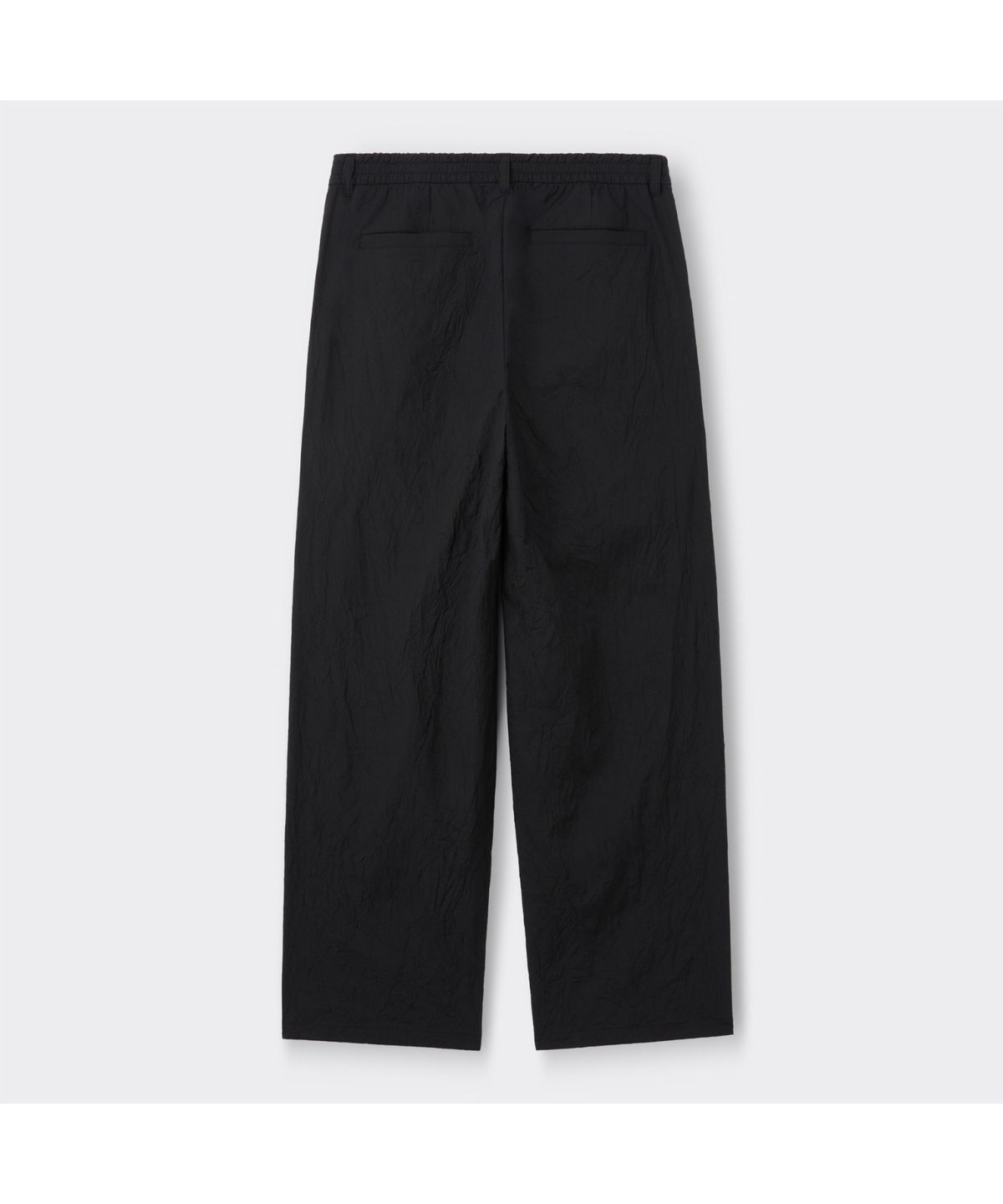 커스텀멜로우(CUSTOMELLOW) Black Loose Fit Tucked Creased Pants CWPAM26431BKX