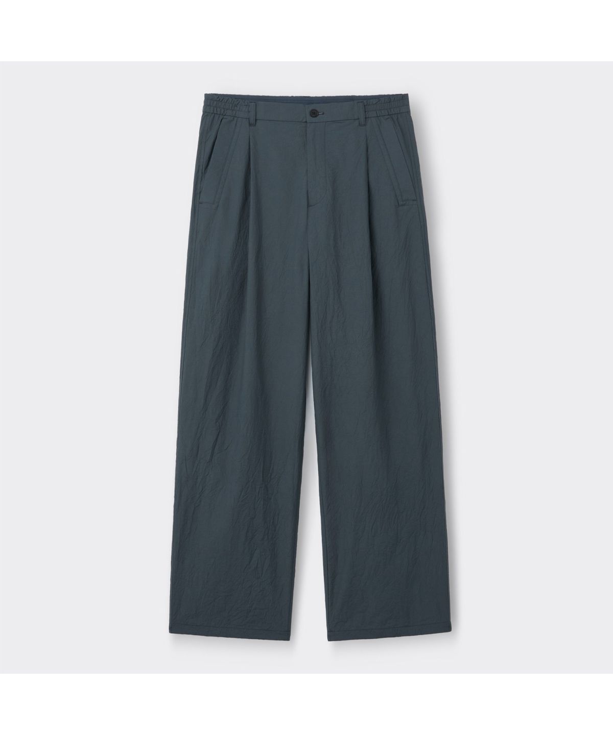 커스텀멜로우(CUSTOMELLOW) Grey Loose Fit Tucked Creased Pants CWPAM26431GYX