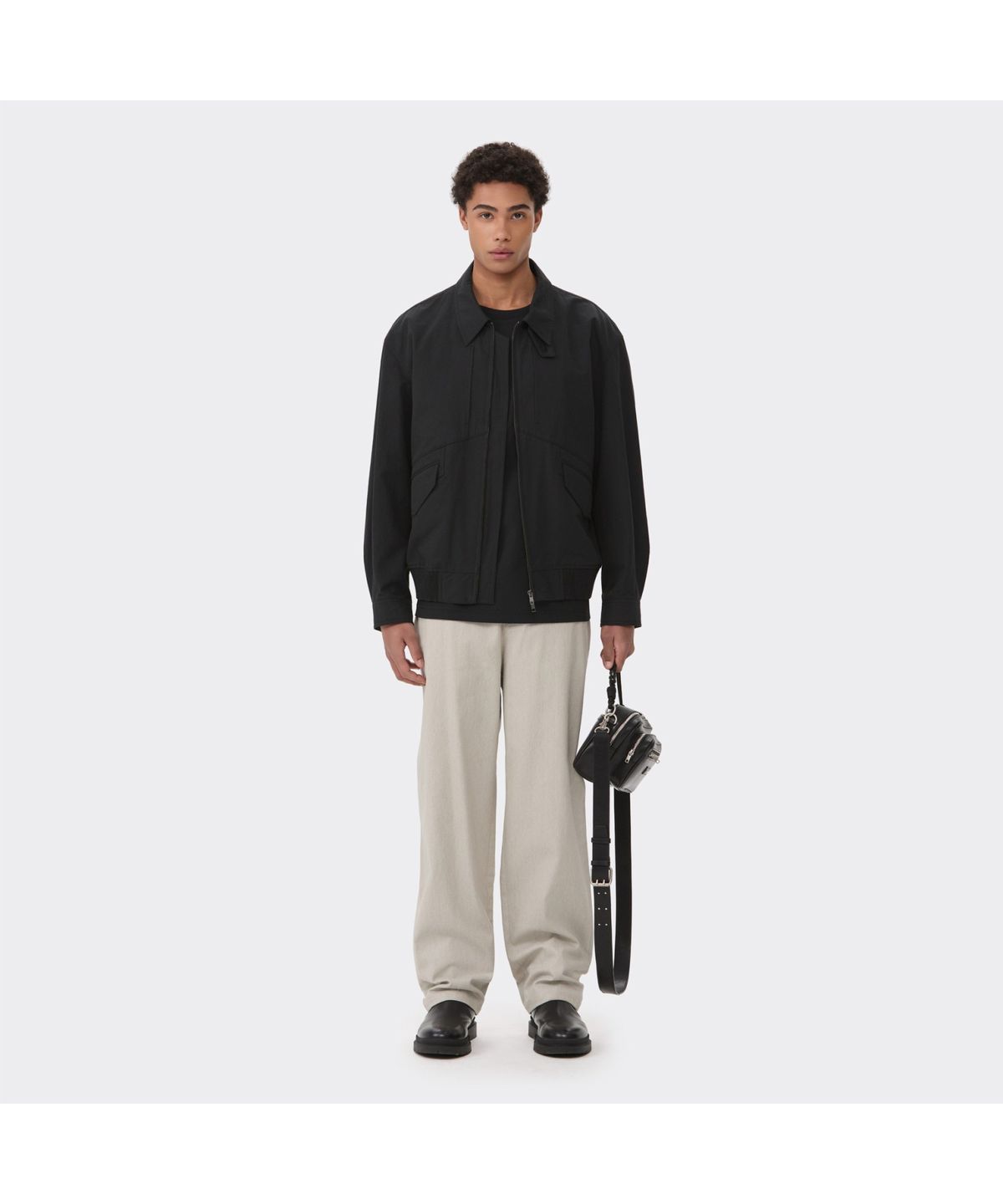 커스텀멜로우(CUSTOMELLOW) Grey Straight Fit Cotton Pants CWPAS26111GYL