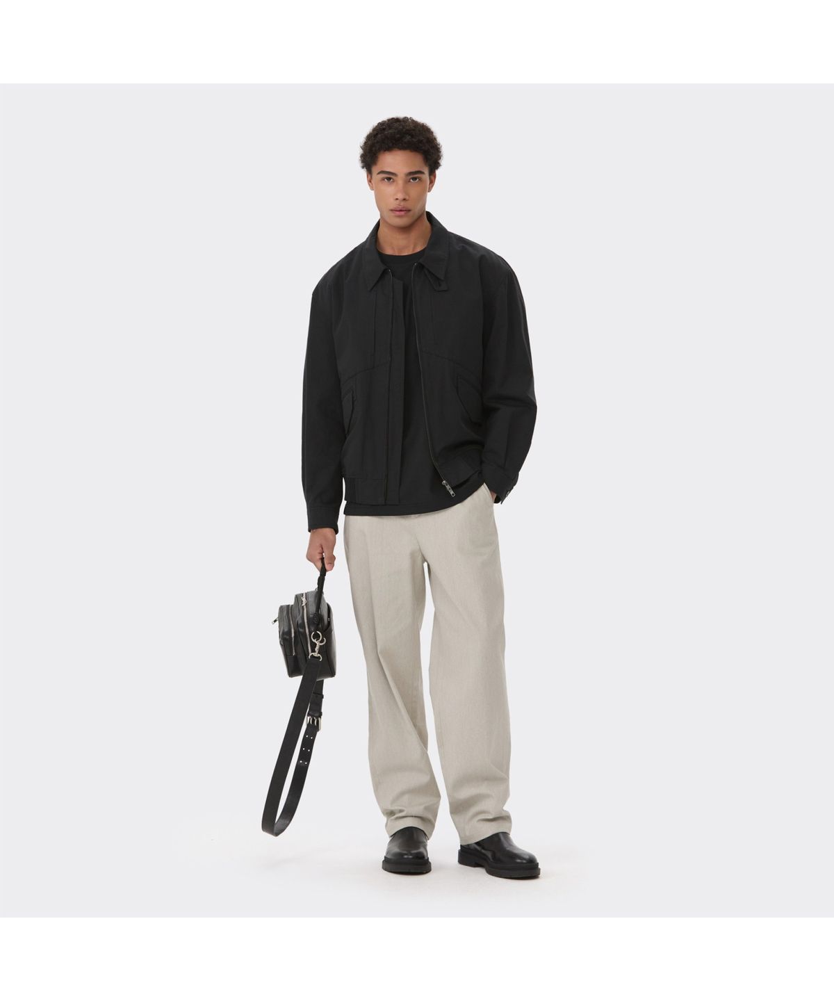 커스텀멜로우(CUSTOMELLOW) Grey Straight Fit Cotton Pants CWPAS26111GYL