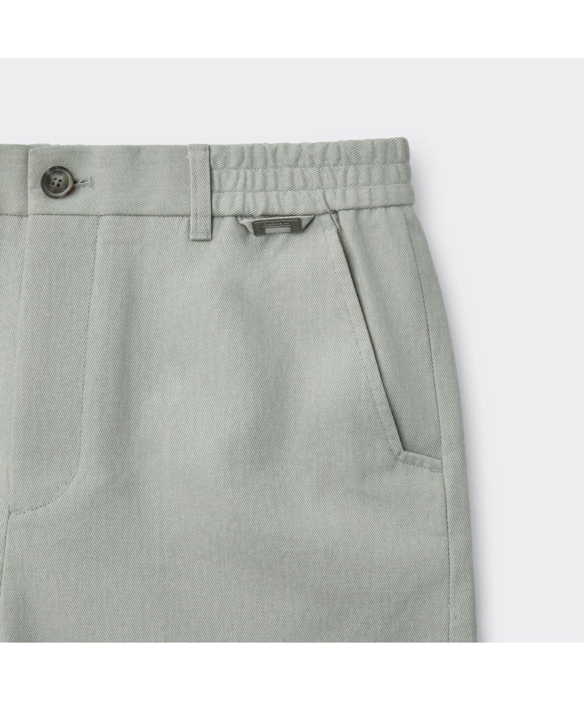 커스텀멜로우(CUSTOMELLOW) Grey Straight Fit Cotton Pants CWPAS26111GYL