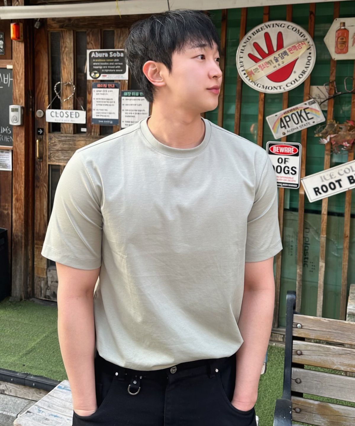 마인드브릿지(MINDBRIDGE) [쿨]라운드 데일리 티셔츠 - 5color