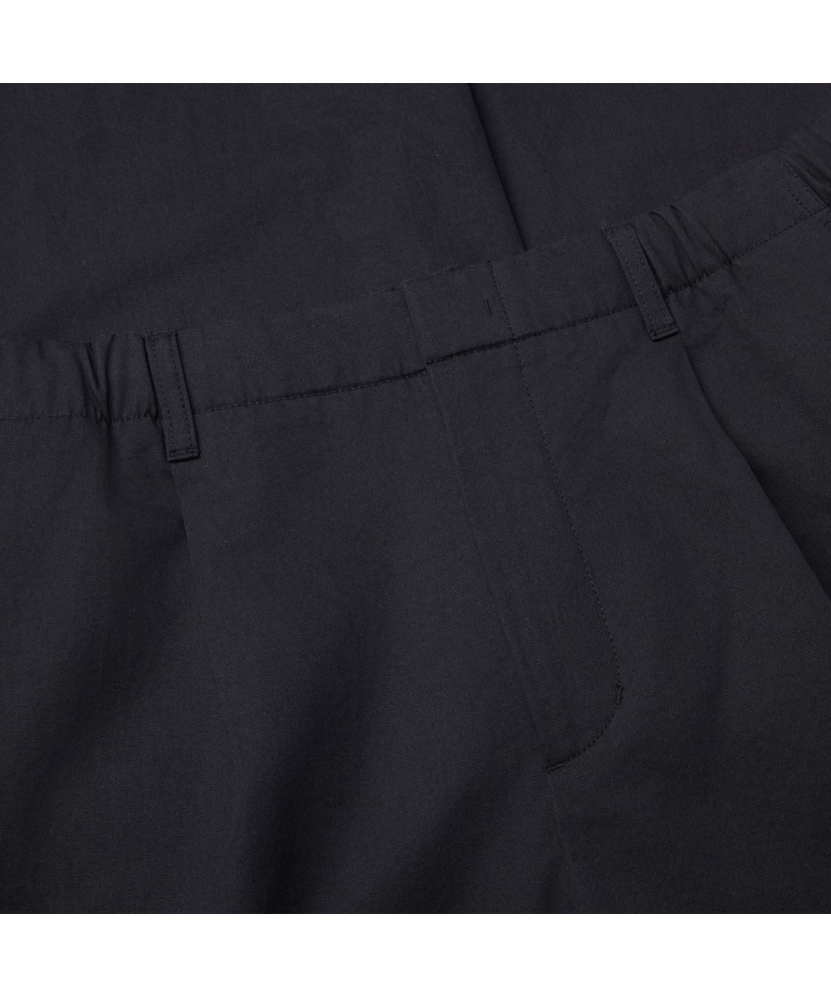 커스텀멜로우(CUSTOMELLOW) Black Wide Fit Cotton Setup Pants CWPAS26241BKX