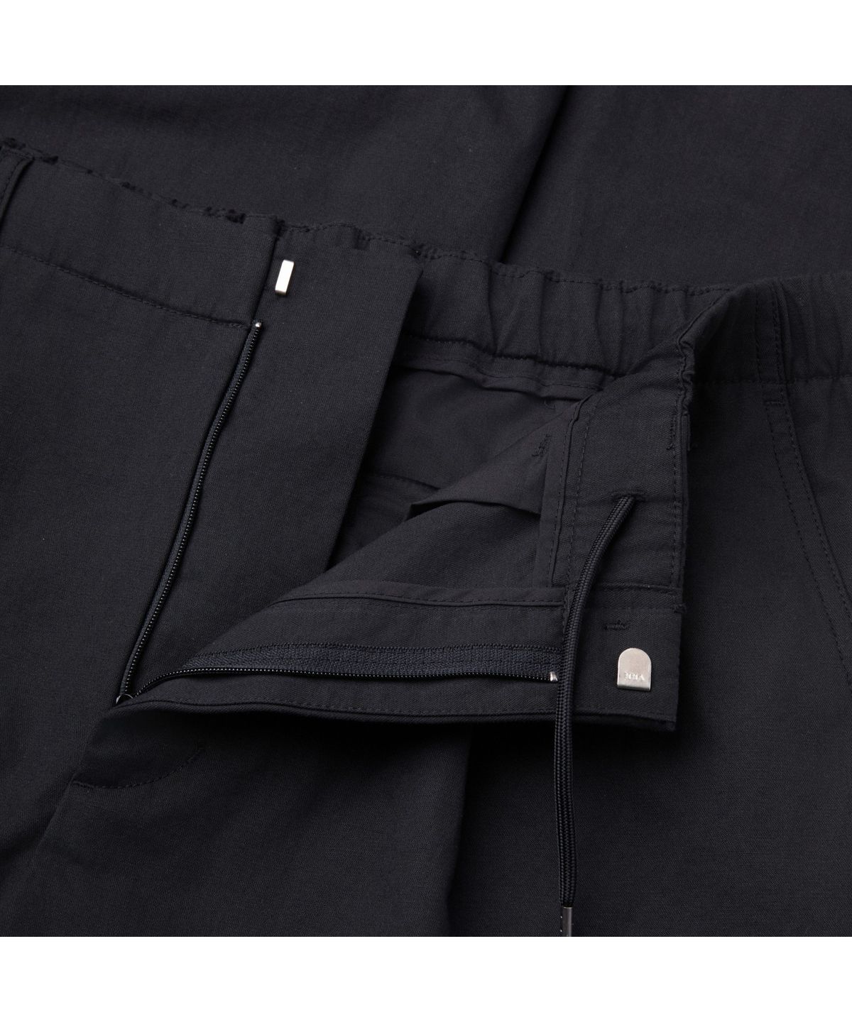 커스텀멜로우(CUSTOMELLOW) Black Wide Fit Cotton Setup Pants CWPAS26241BKX