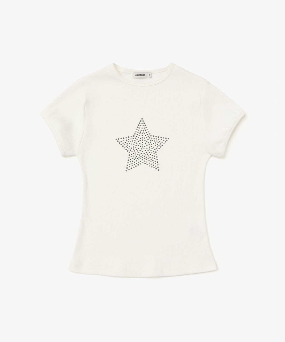 로맨티누어(ROMANTINUER) Twinkle One-Star Hotfix T-Shirt (Ivory)