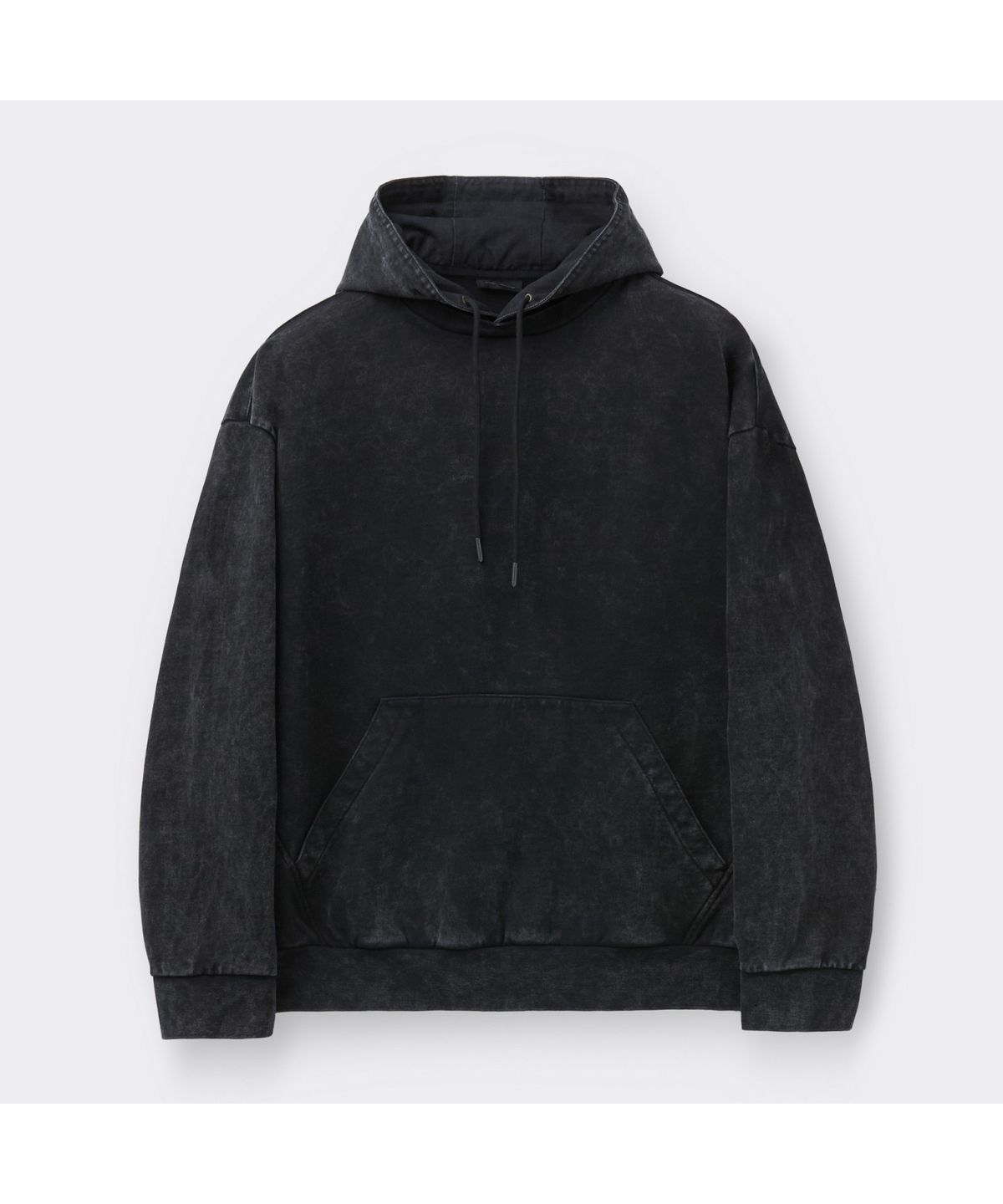 커스텀멜로우(CUSTOMELLOW) Grey Dyed Woven Layered Hoodie CWTAS26112GYD