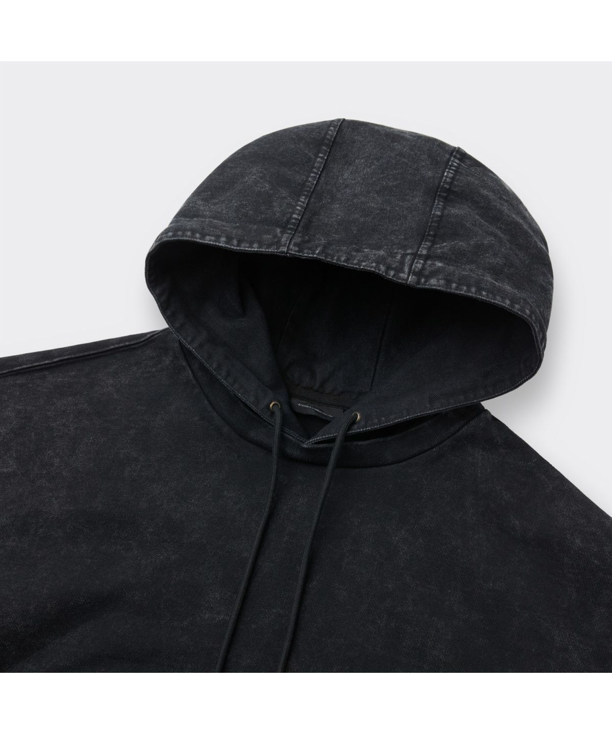 커스텀멜로우(CUSTOMELLOW) Grey Dyed Woven Layered Hoodie CWTAS26112GYD