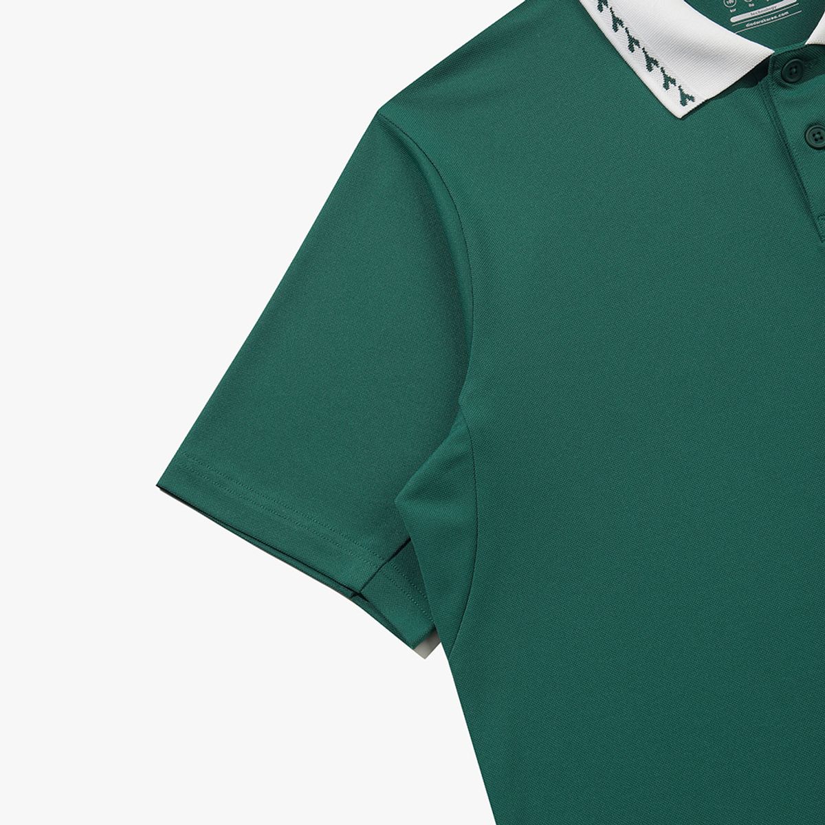 디아도라(diadora) 클래식 테니스 PK 카라 반팔 티셔츠 DARK GREEN