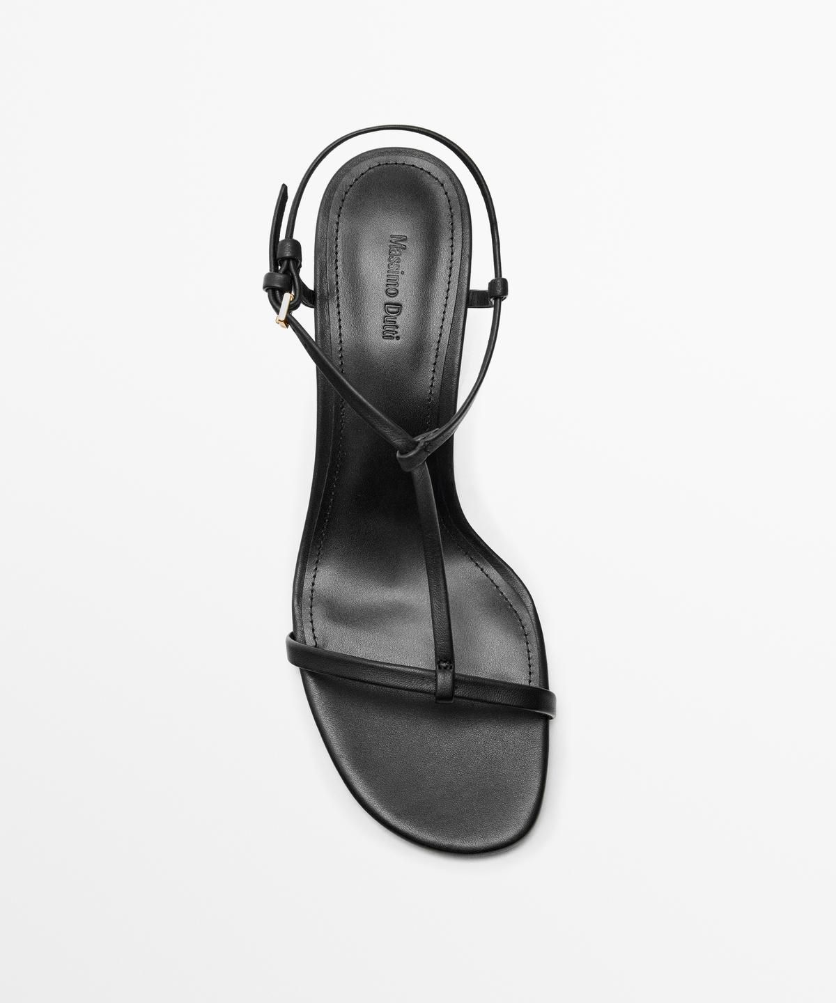 마시모두띠(MASSIMO DUTTI) 스트랩 미드힐 샌들