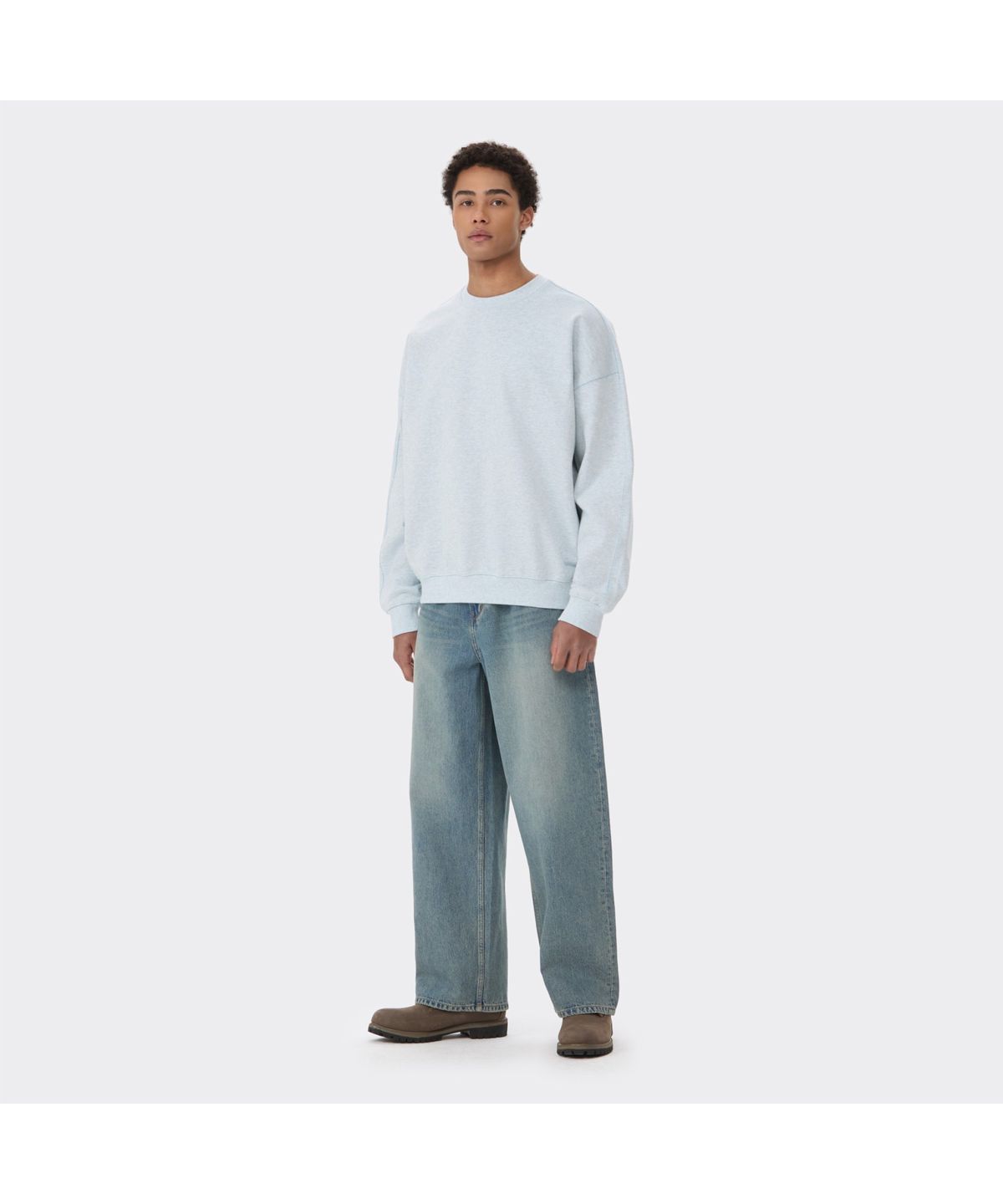 커스텀멜로우(CUSTOMELLOW) Blue Two Tone Sweatshirt CWTAS26116BUX