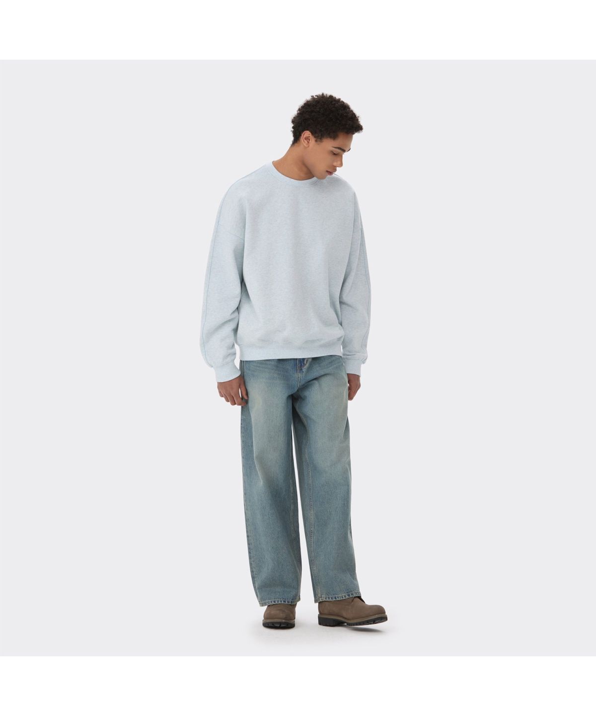 커스텀멜로우(CUSTOMELLOW) Blue Two Tone Sweatshirt CWTAS26116BUX