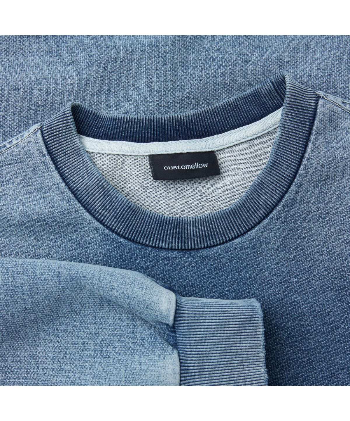 커스텀멜로우(CUSTOMELLOW) Blue Washed Two Tone Sweatshirt CWTAS26117BUX