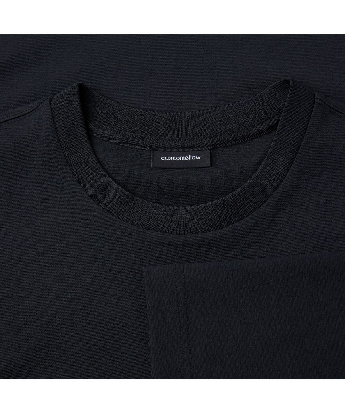 커스텀멜로우(CUSTOMELLOW) Black Woven T-shirt CWTAS26212BKX