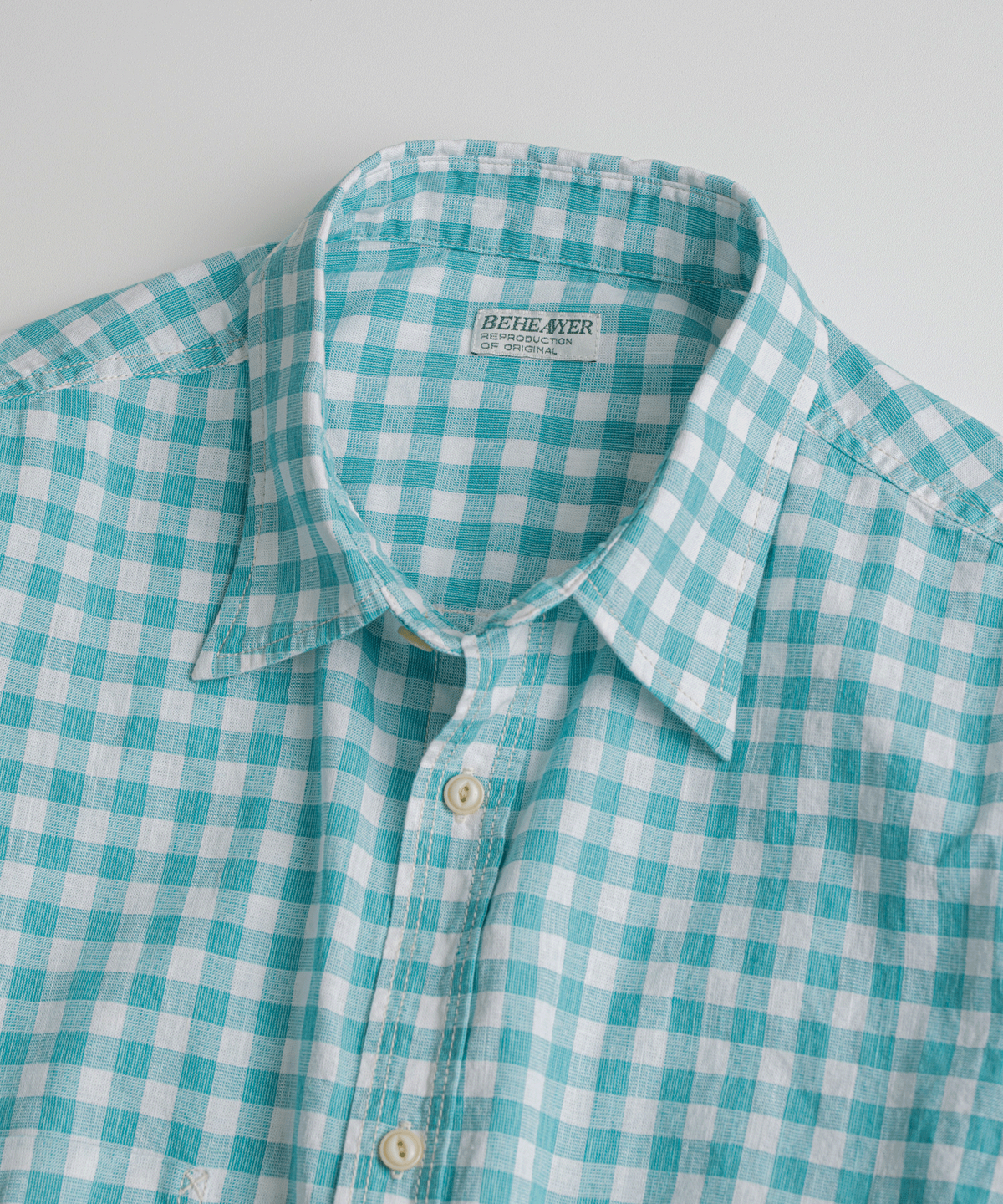 비헤비어(BEHEAVYER) C/L ROVER SHIRTS turquoise