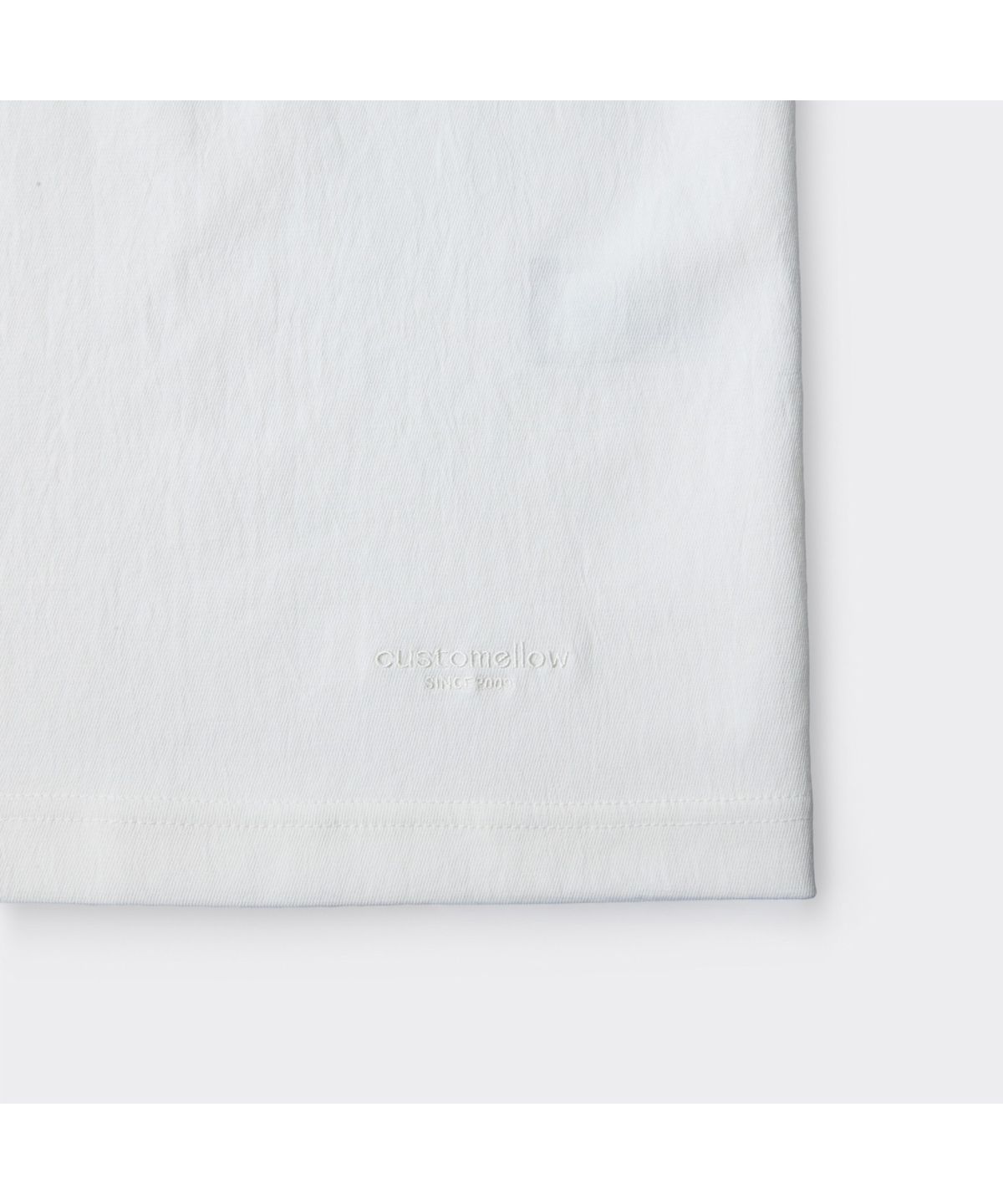 커스텀멜로우(CUSTOMELLOW) White Woven T-shirt CWTAS26212WHX