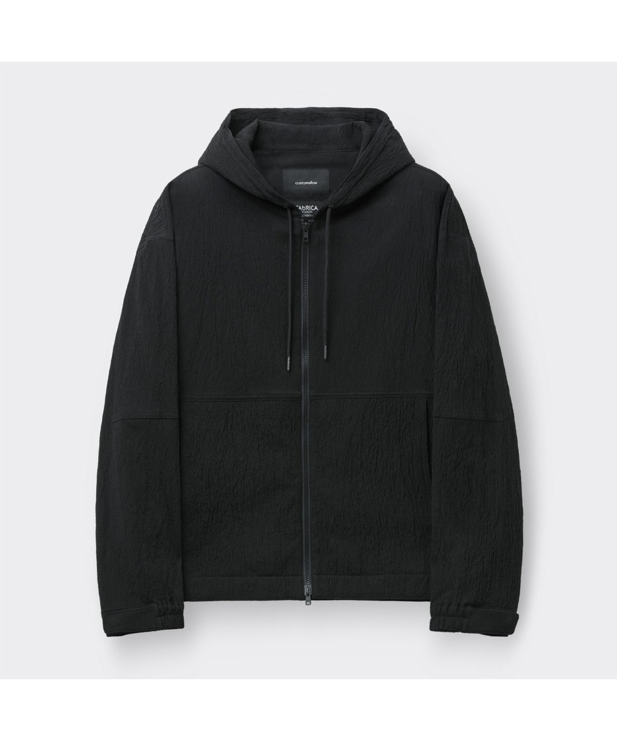 커스텀멜로우(CUSTOMELLOW) Black Creased Hood Blouson CWUAM26311BKX
