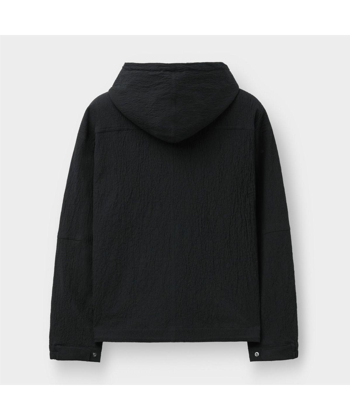 커스텀멜로우(CUSTOMELLOW) Black Creased Hood Blouson CWUAM26311BKX