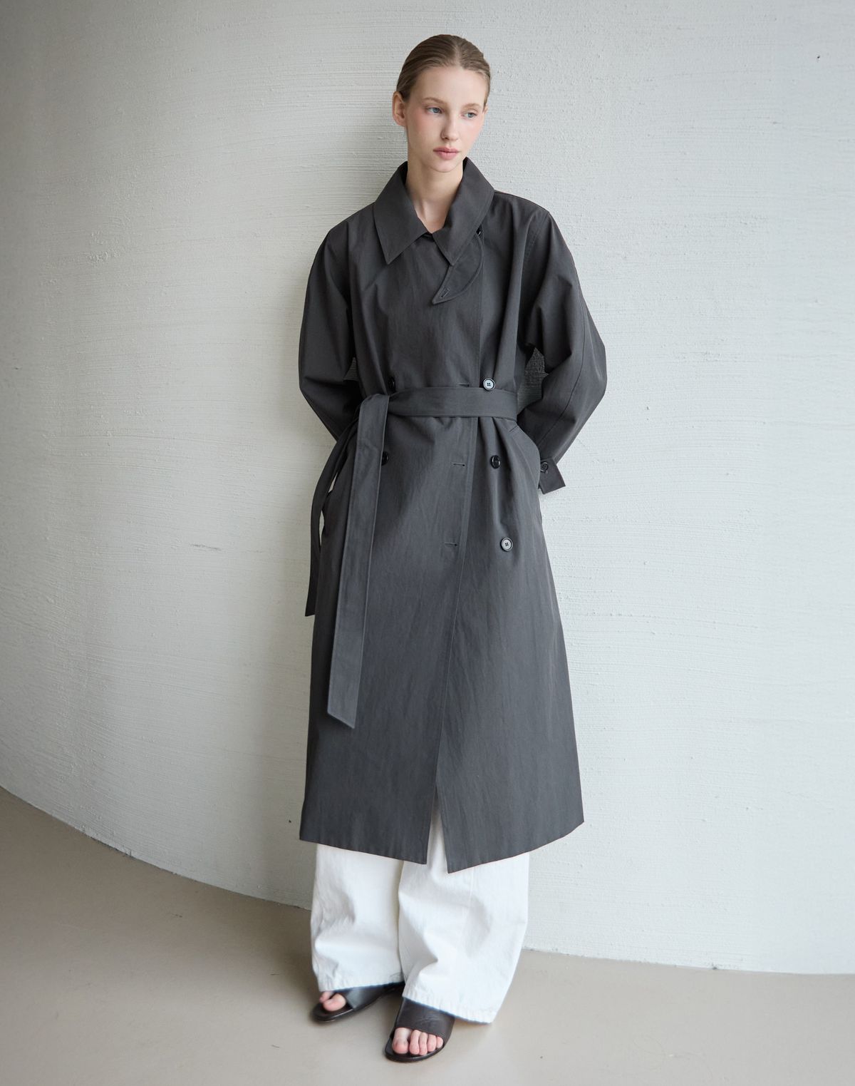 누토프(NUTOFFE) Essential Trench_Dark Gray